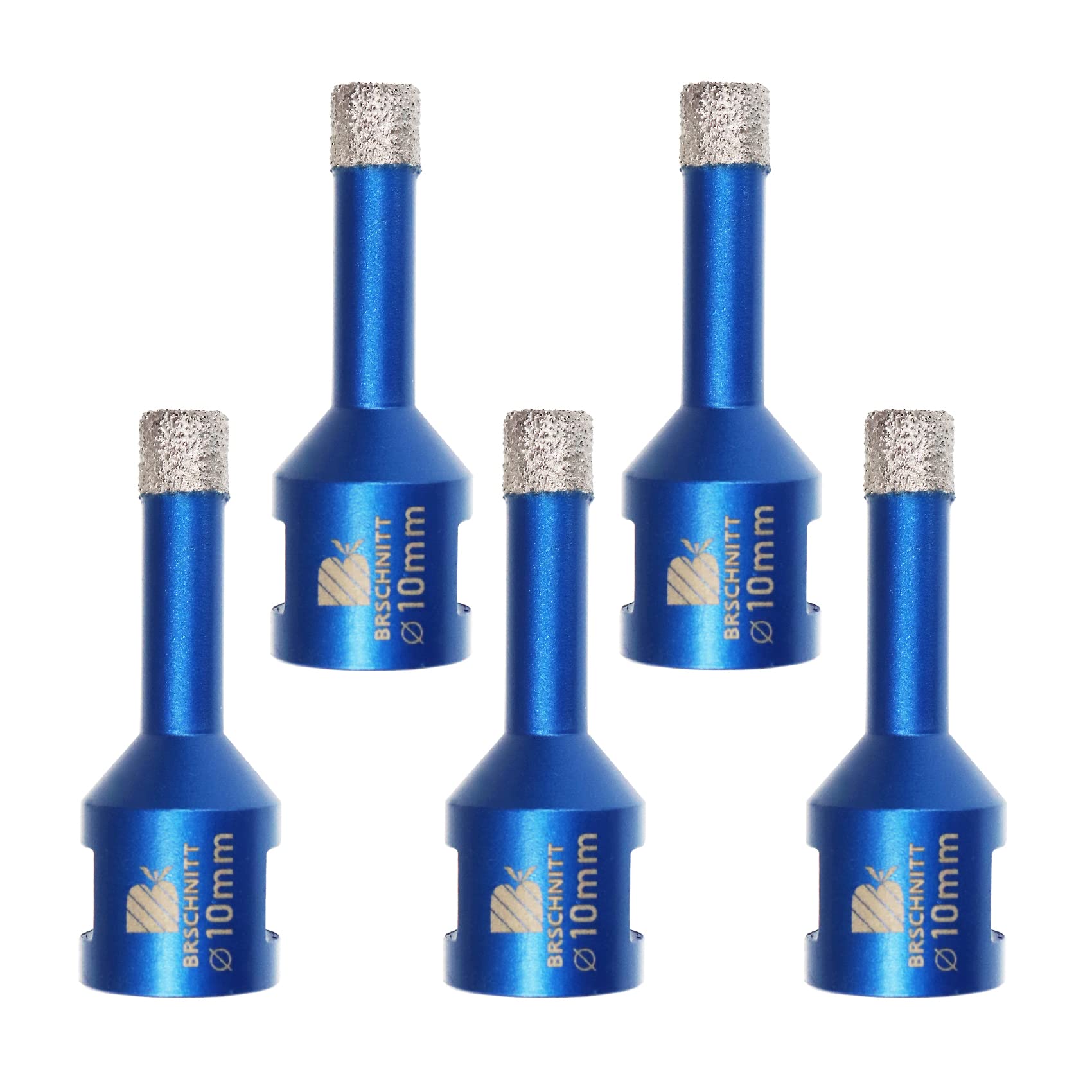 Diamant Fliesenbohrer 10mm - 5 stücke M14 Diamantbohrer Lochsäge für Fliesen Porzellan Keramik Marmor Granit Bohrungen, für Winkelschleifer