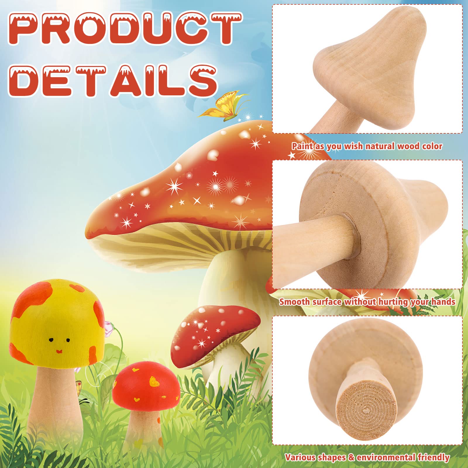 きのこ　④.図案2点＋グラスアートフィルム 18枚セット 図案のみ｜グラスアートキットパターンc.5種類 | グラスアート