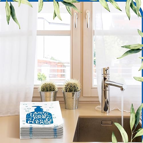 Vista 13 de Yexiya 200 toallas de papel desechables para invitados, toallas de mano desechables para baño, servilletas decorativas de baño para tocador, boda