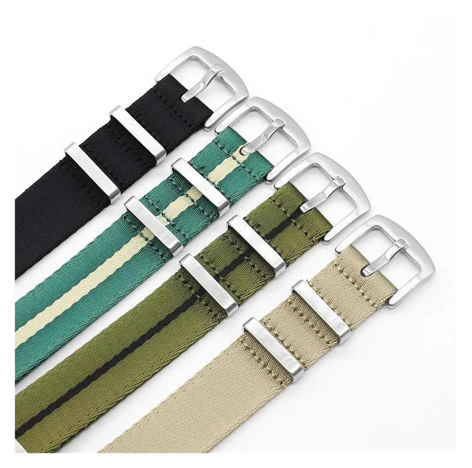 Bracelets élastiques en nylon tressé à boucle régl Bracelet de montre en Nylon 20mm 22mm, ceinture de sécurité, bracelet à dégagement rapide for remplacement de montre, bracelet de montre en nylon