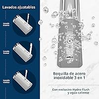 Vista 6 de Bio Bidet BB2000 - Asiento de inodoro inteligente estilo bidé, blanco, redondo, autolimpiante con Hydroflush, calefacción híbrida, control remoto