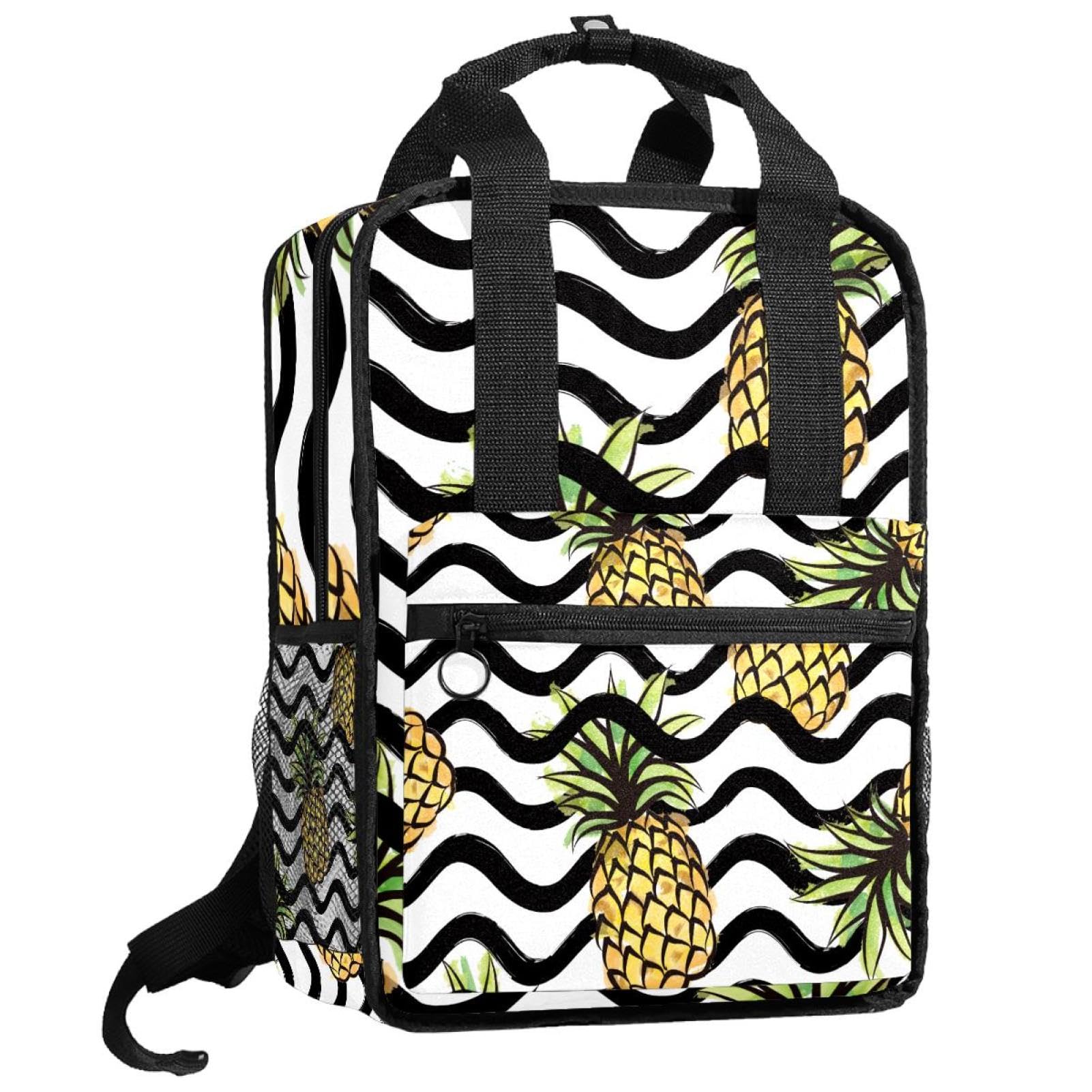 Sac à dos pour garçons à rayures noires et blanches pour l'école - 8