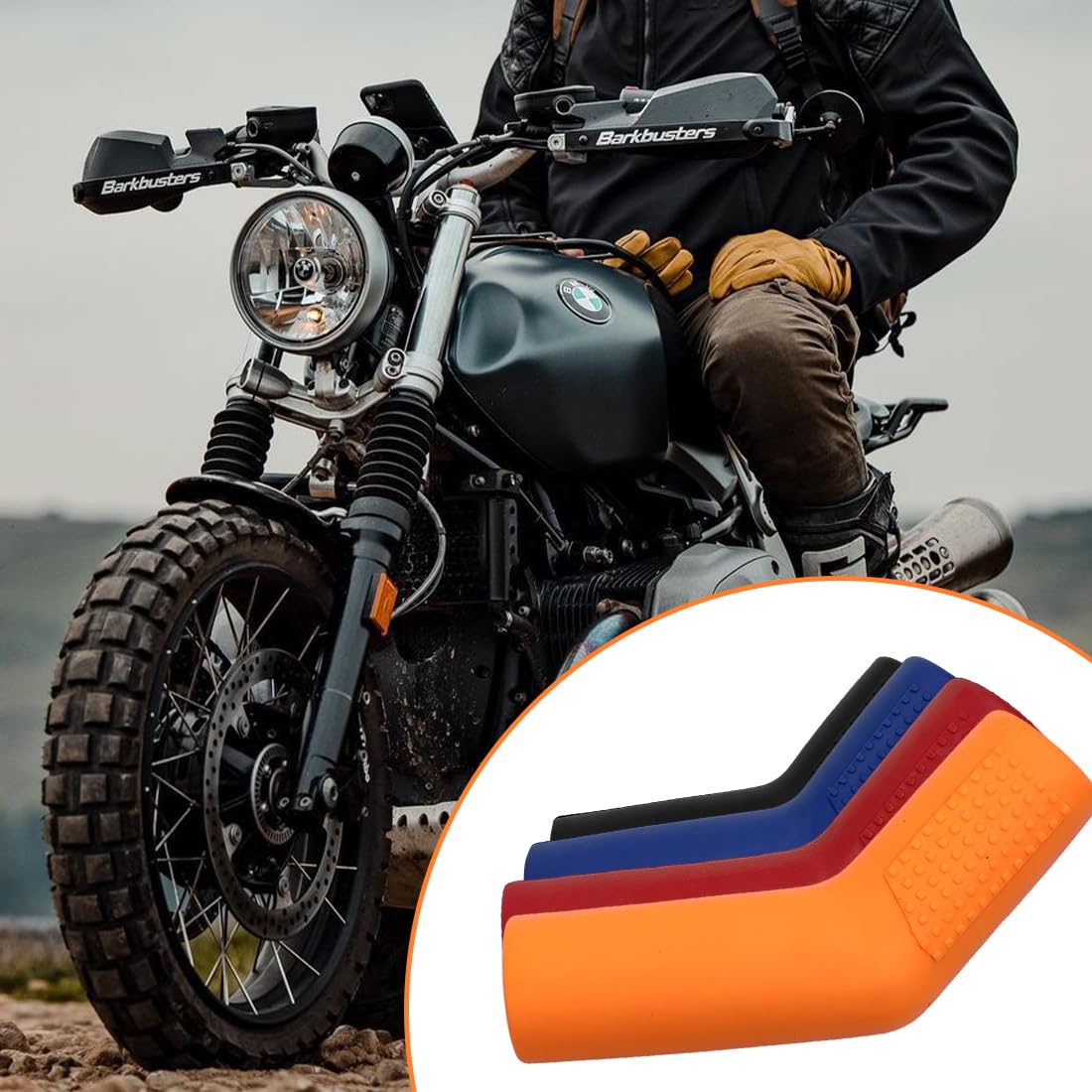 4 Pezzi Protezione Leva Del Cambio In Gomma Per Moto Copri Leva Cambio Moto Protezione Per Leva Del Cambio In Gomma Universale Protezione Leva Cambio Per Moto (Blu/Rosso/Nero/Arancione)