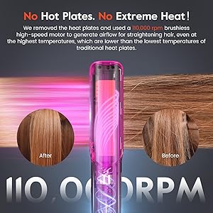 slopehill 2-in-1 Hair Straightener and Blow Dryer, Professional Flat Iron with High-Speed Airflow Technology for Straight, Smooth Hair