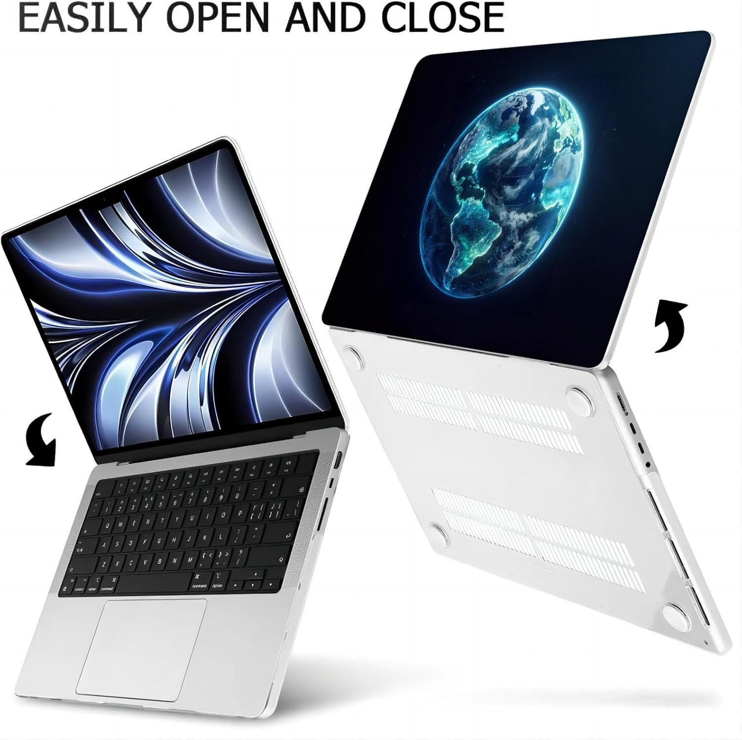 Compatible with MacBook Neo 13-inch, Hard Shell Case with Keyboard Cover and Screen Protector (A3404 A18 Pro chip, 2026 Release) - Earth Globe MC23045