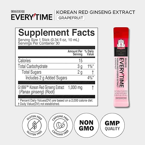 Miniatura 8 de JungKwanJang - Palitos de extracto de Panax Ginseng rojo coreano (1000 mg), 10 unidades