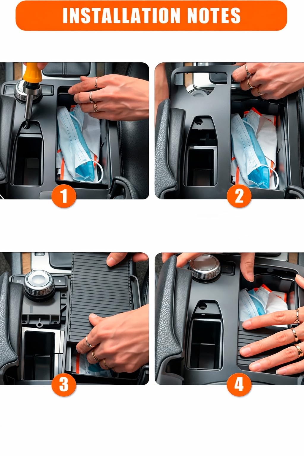 Tapa Deslizable Flexible Para Consola Central Golf 5-6-Scirocc@-Jett@ MK5 MK6-E@S/Cortinilla 1K0862531A 5KD862531 1K0862531 ABS/Cubierta de Almacenamiento Todas Sus Variantes