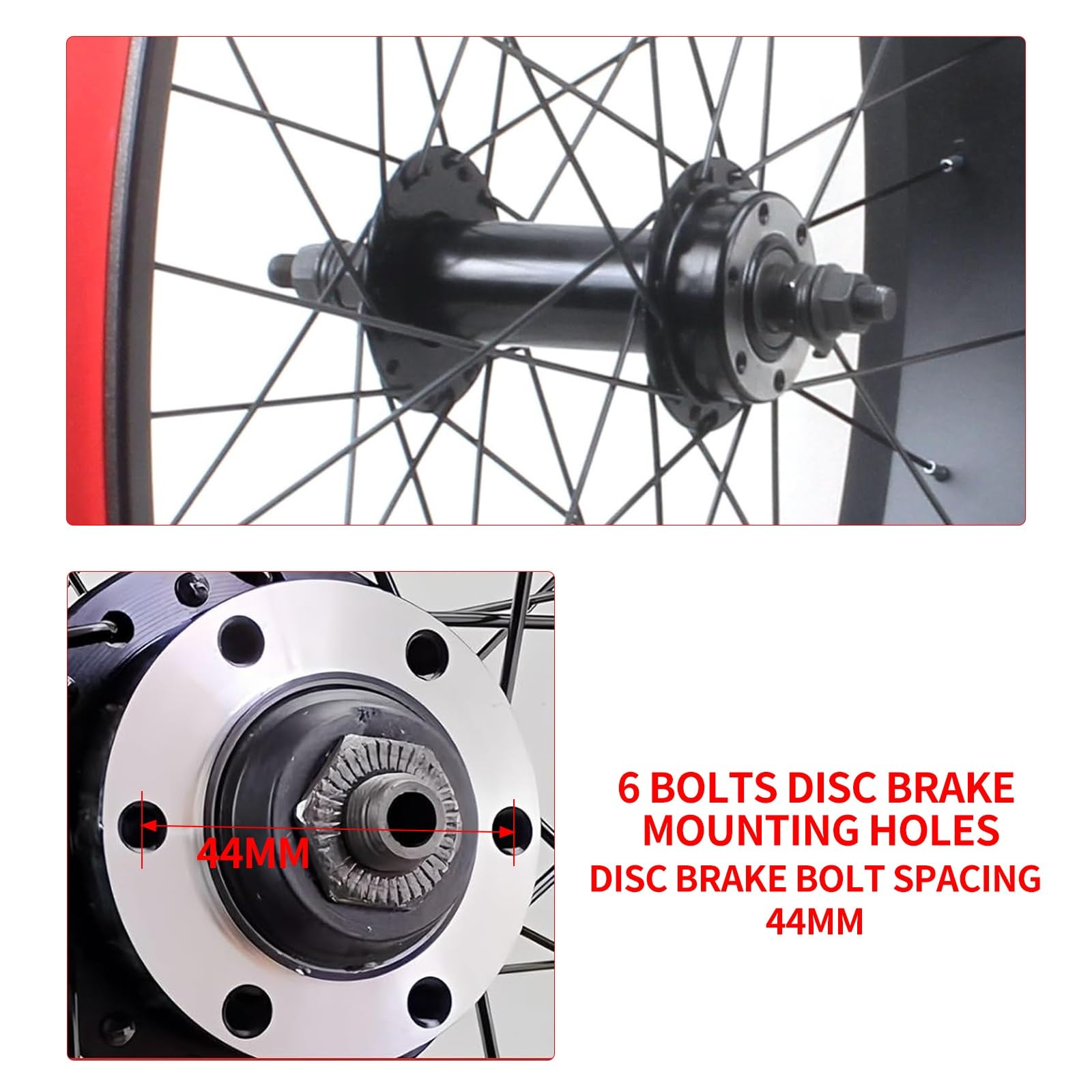 20"/24" Roue Arrière De Vélo De Neige 26×4.0" Jeu De Roues for Fat Bike Jantes en Alliage D'aluminium pour Vélo De Plage Frein À Disque, Bolt on, 7/8/9/10 Vitesses Roue Libre Filetée