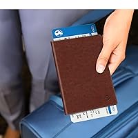 Vista 191 de FINTIE Soporte para pasaporte, cartera de viaje delgada con bloqueo RFID, funda protectora para pasaporte, esencial con ranuras para tarjetas