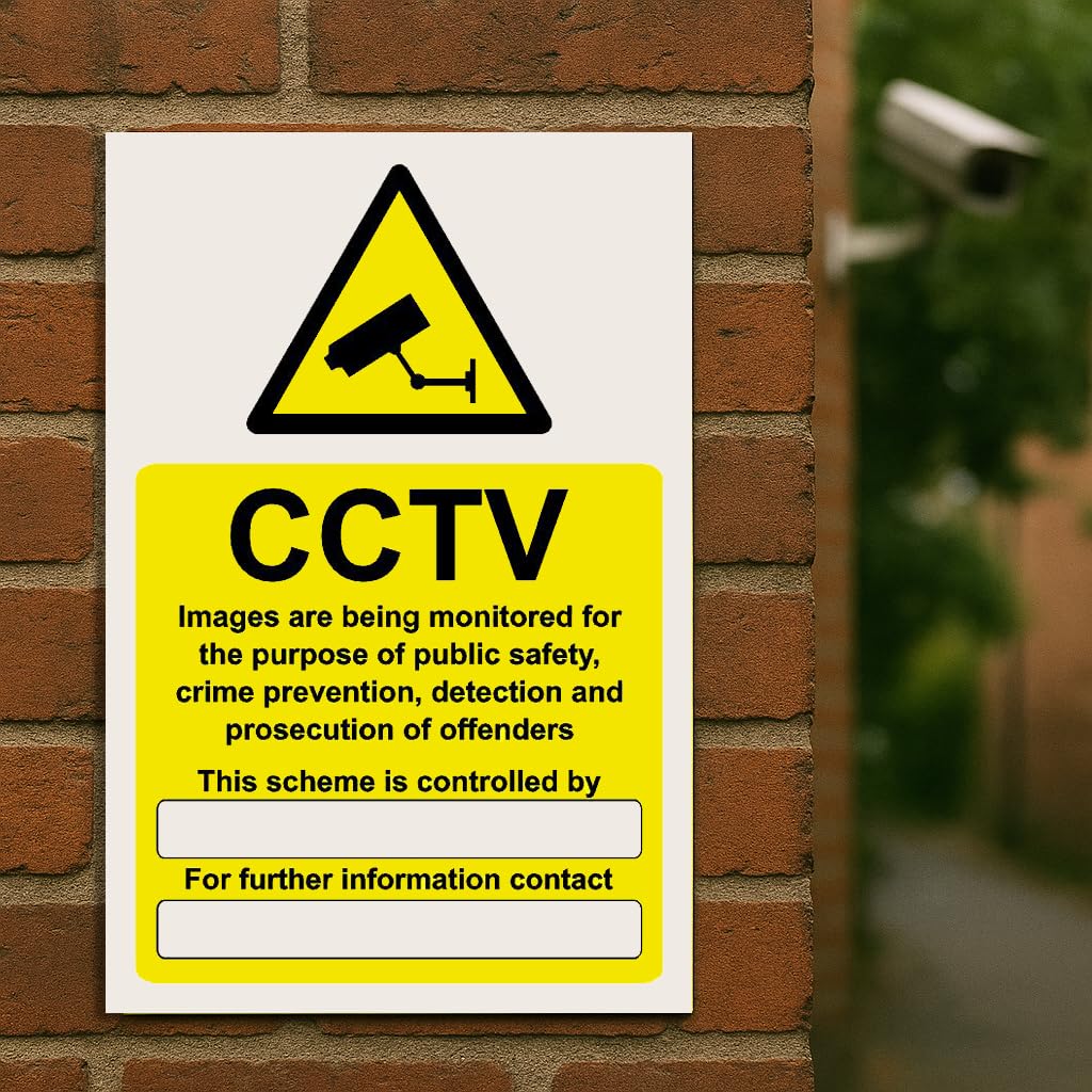 Data Copliant GDPR CCTV Sign - Size A4 Rigid PVC - Warning Sign - View #8