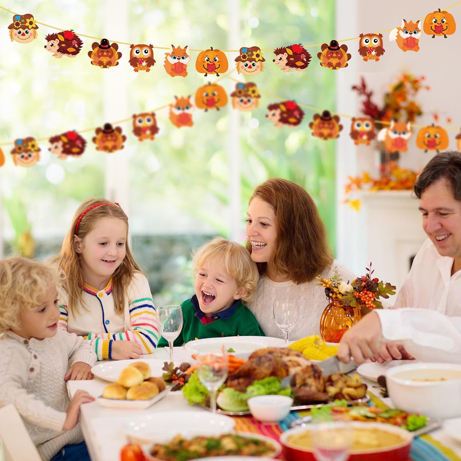 Pasimy 24 Sets Thanksgiving Crafts Kits DIY Fall Autumn Ornaments Turkey Scarecrow Pumpkin Owl Sticker Crafts Autumn Harvest Crafts Bulk Art Sets for Thanksgiving Party Favors Home Classroom