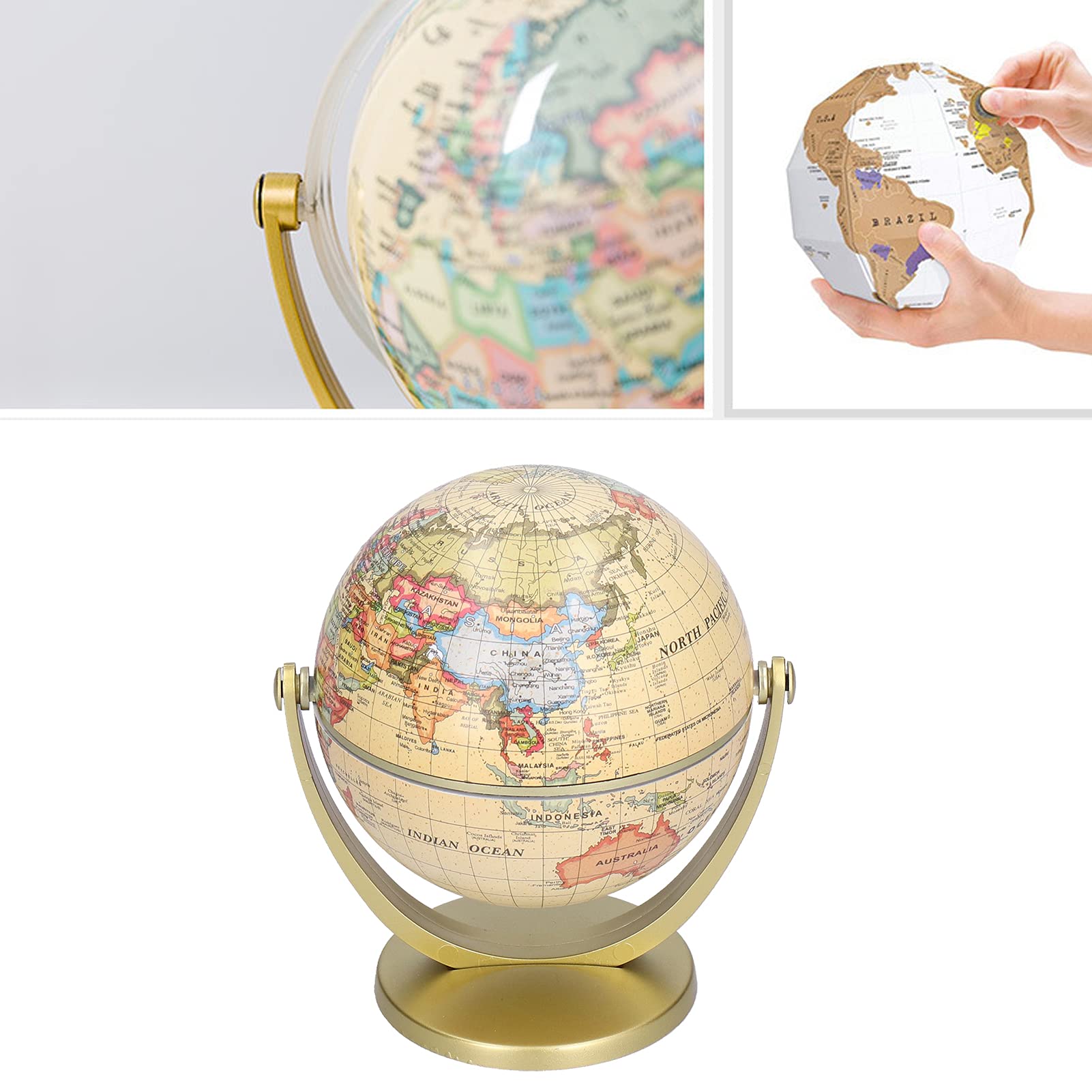 Globe Terrestre, Outil Pédagogique, Globe Rotatif Géographique, Pour L'école, La Maison, Le Bureau, Pour Référence éducative Ou Décoration