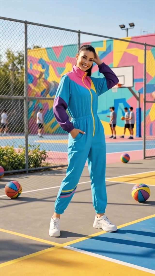 Amazon.com: COREWO Womens 80s Tracksuit Set Outfits Windbreaker