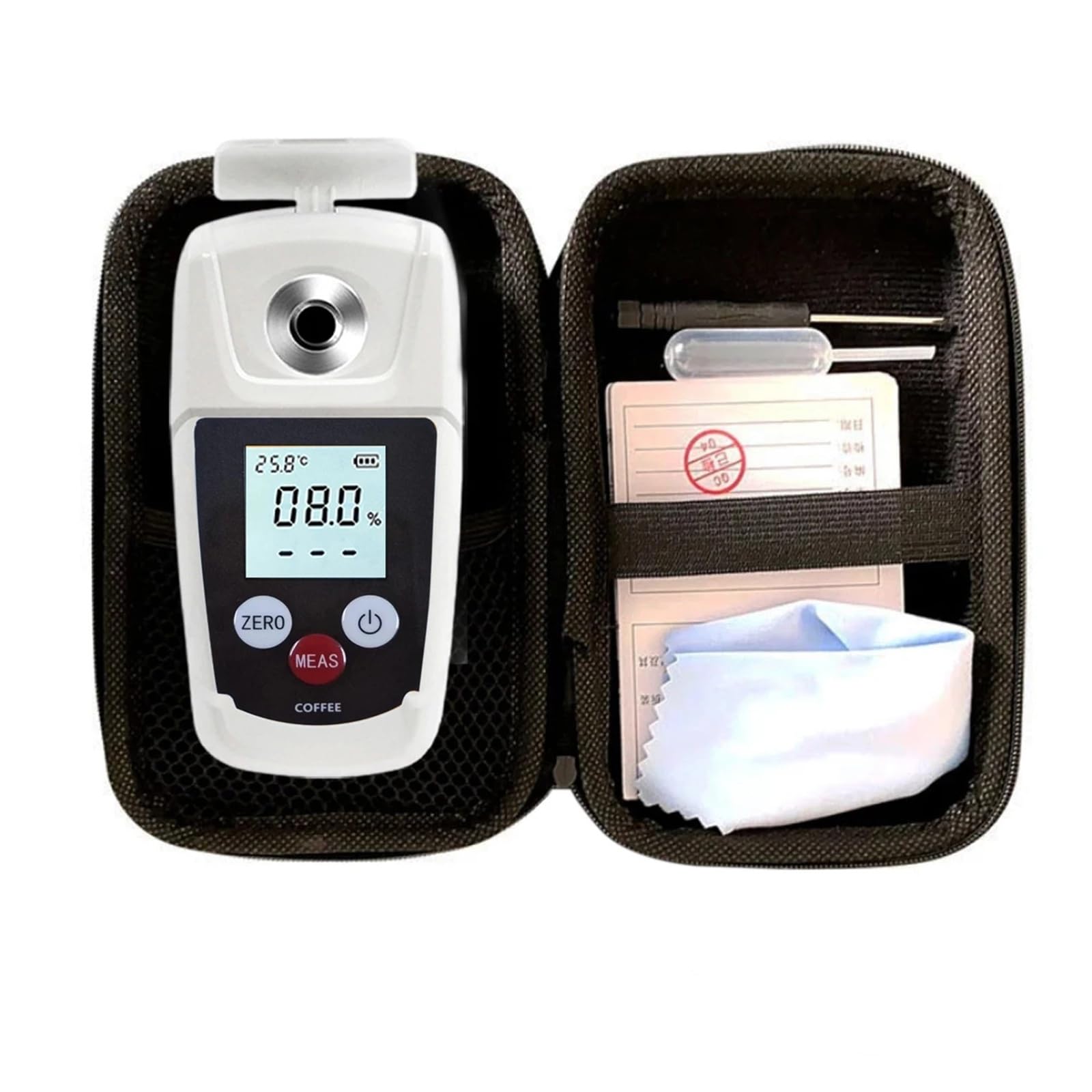 0–22% digitales Kaffee-Refraktometer, Taschentester, Konzentrationsrefraktometer, Densitometer, Messwerkzeug Schnelle Reaktion