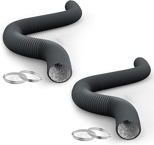 Vista 113 de iPower Manguera de ventilación flexible de 3 pulgadas y 8 pies de conducto de aluminio de 4 capas de protección para secadora para calefacción