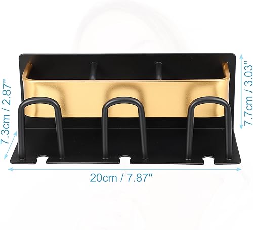 Miniatura 4 de VOCOSTE Soporte para cepillo de dientes montado en la pared, soporte para cepillos de dientes y exprimidor de pasta de dientes, juego de baño para