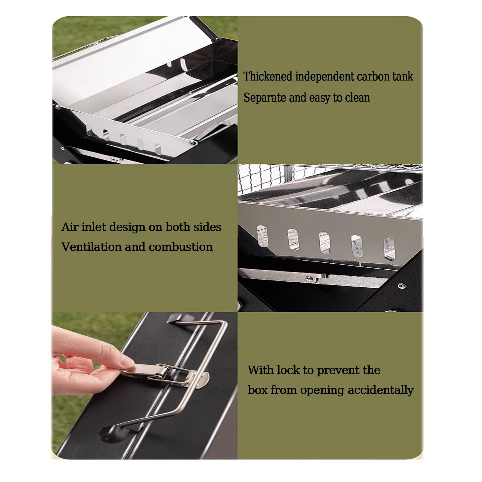Barbecue grill household outdoor portable barbecue grill folding camping barbecue grill small portable barbecue grill