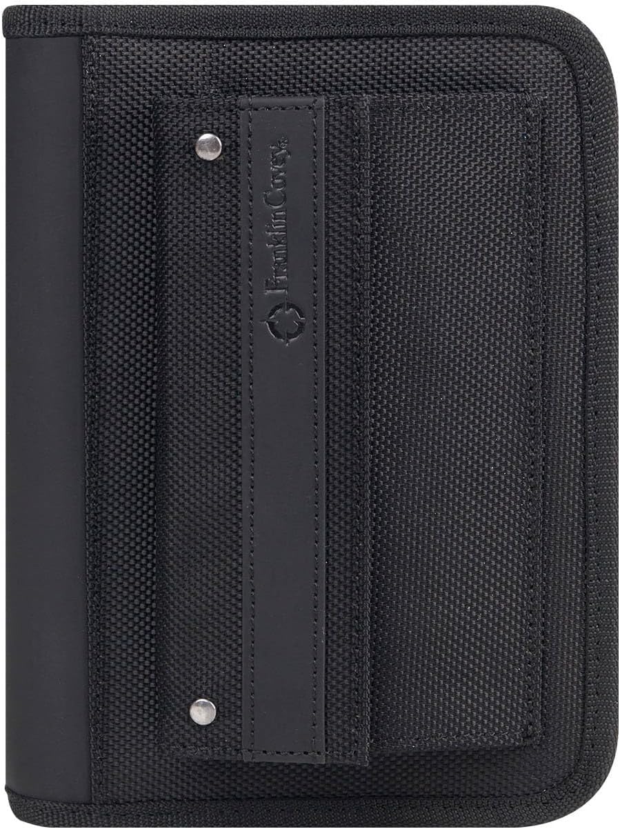 FranklinCovey - Friday Ring-Bound Binder for FranklinCovey Planners | Nylon - Zipper Binder (Compact, Black)