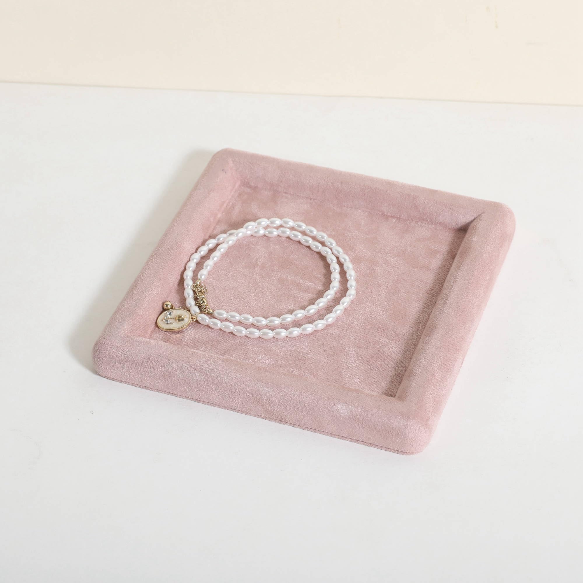 Square velvet Jewerly display tray, Jewelry storage organizer plate, Empty Jewelry showca…