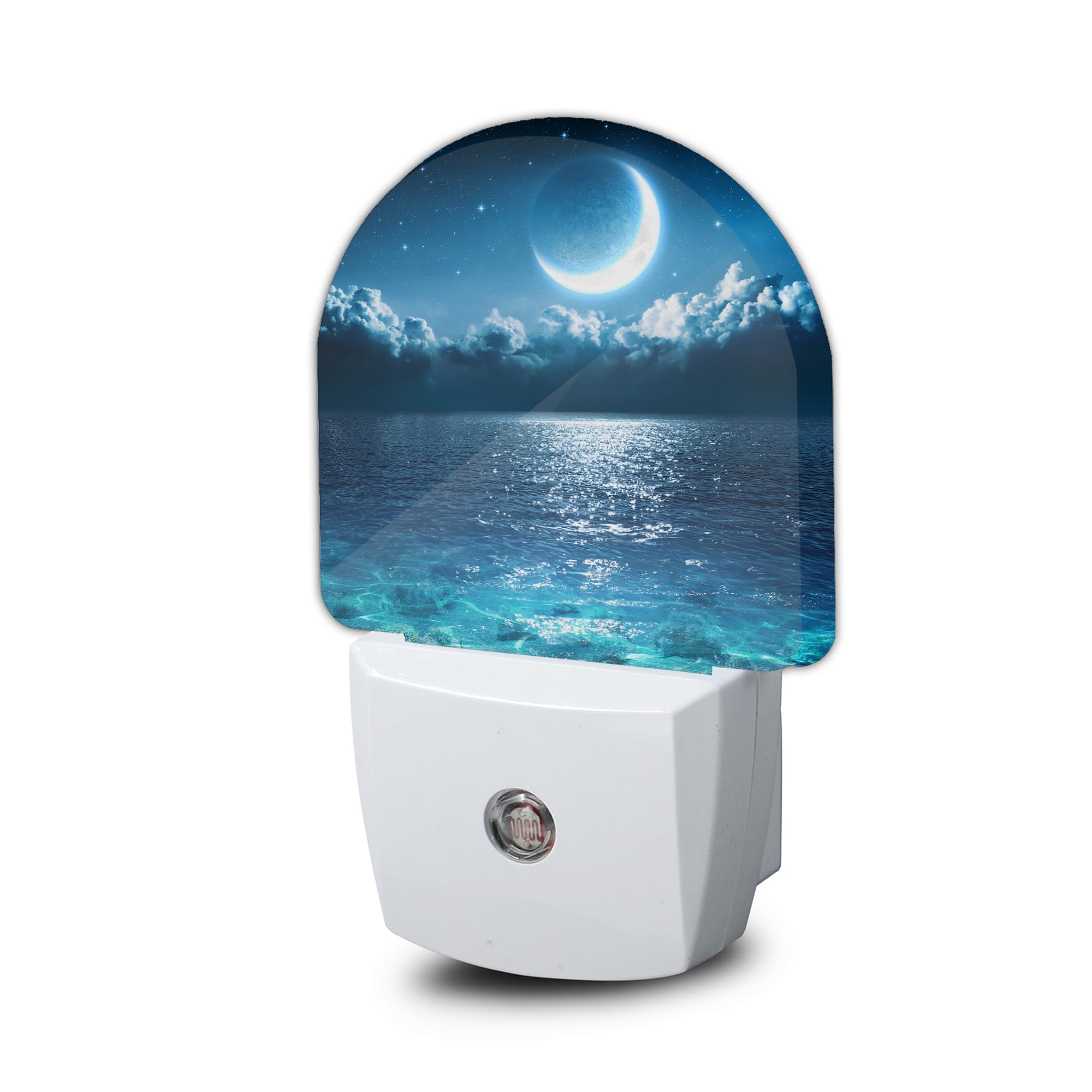 YESPOAK Moon Over Sea Night Light, Night Lights Plug Into Wall Decor, Home Indoor Stairway Kitchen Corridor, Boys Girls Women Men Room Gifts