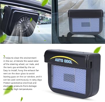 Solar Car Exhaust Fan, Car Solar Powered Window Exhaust Fan for General Types of Car