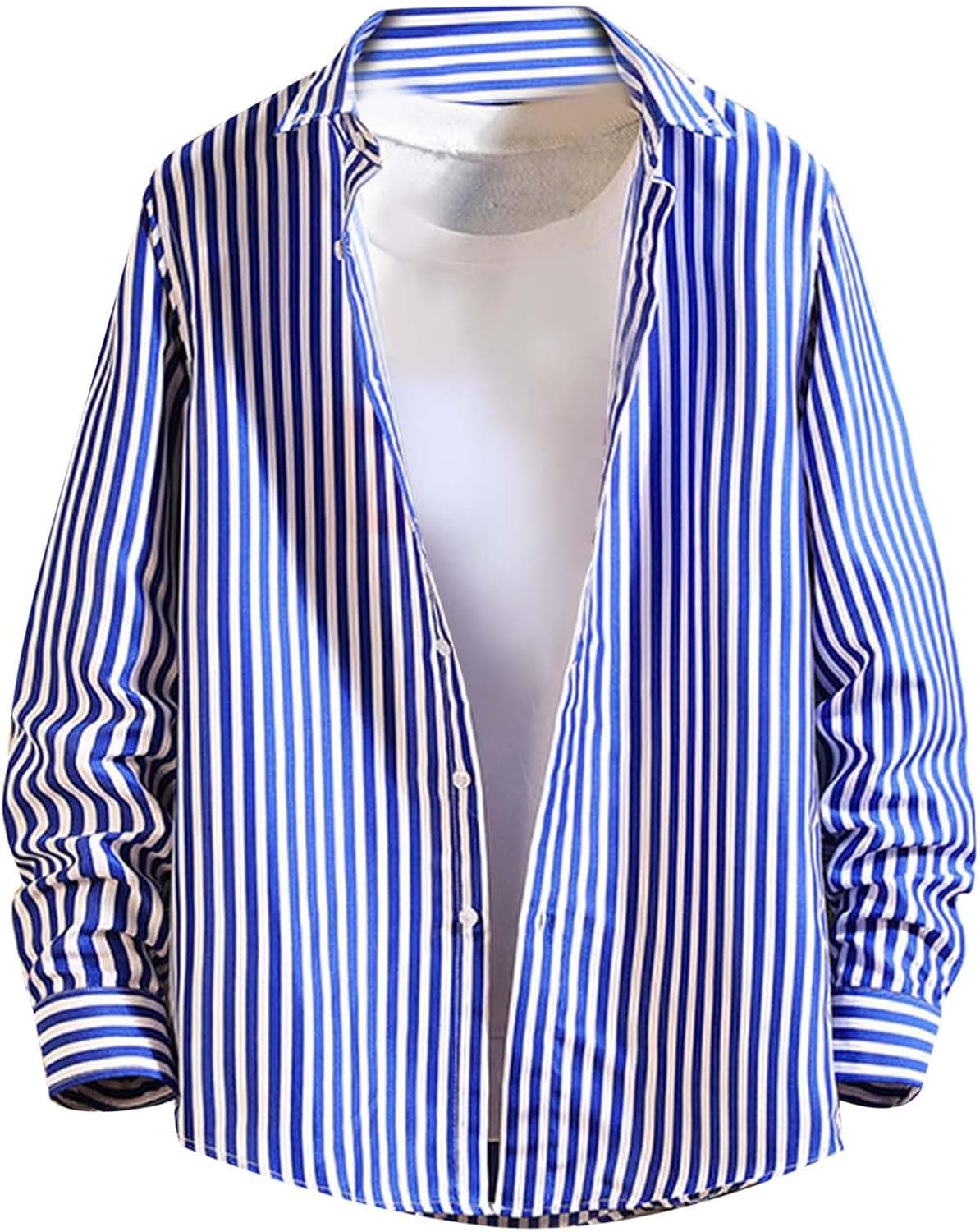 Camicia Uomo Elegante Bicolore - Colletto E Maniche Contrasto, 60% Cotone, Facile Da Stirare - Foto 9