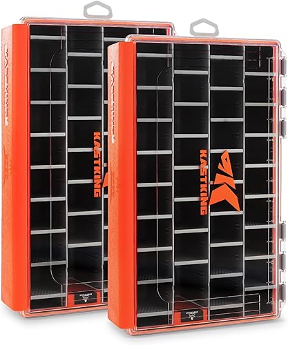 Miniatura 7 de KastKing HyperSeal Caja de aparejos impermeable, bandejas impermeables 3600 y 3700, organizador de caja de aparejos de pesca con divisores