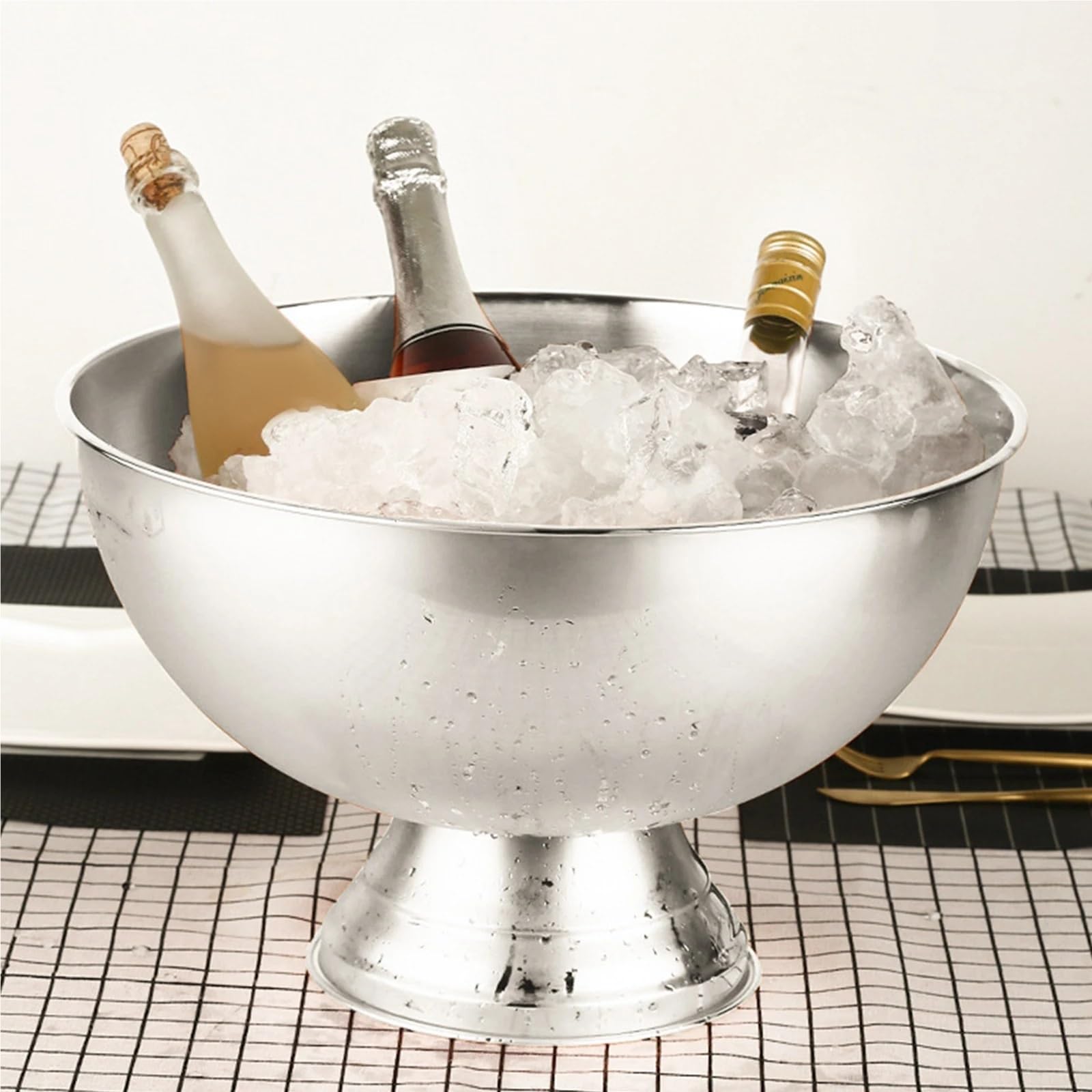 Cubitera Cubo enfriador de champán de 13,5l, cubo enfriador de vino, cubo de hielo for cerveza, cubo de vino tinto grueso, cubo de hielo portátil for exteriores Para Fiestas
