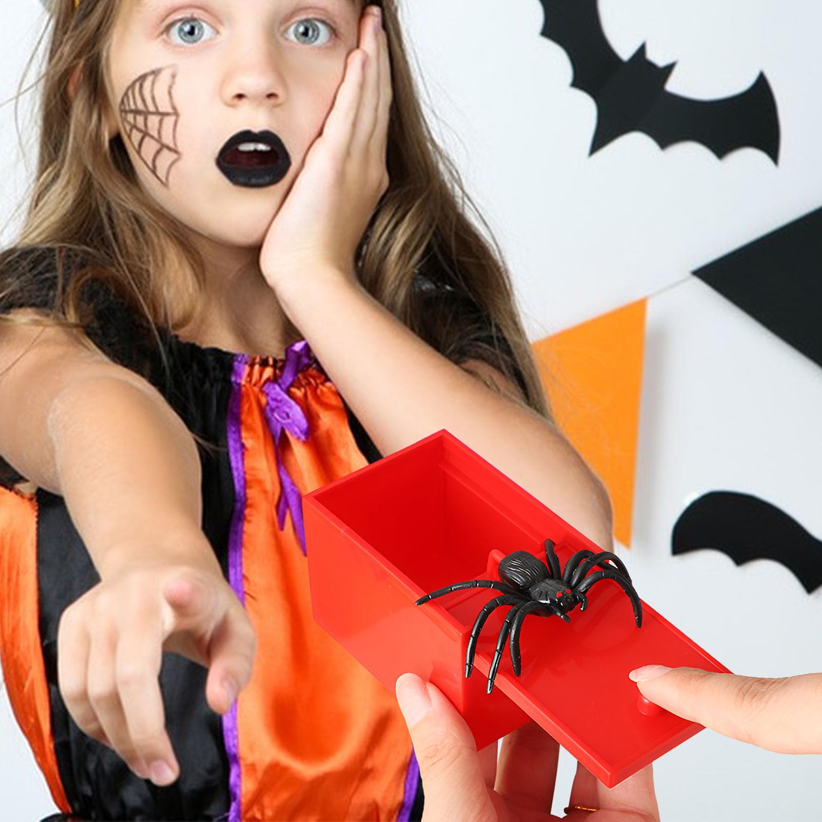 Halloween Spinnen-Schreckbox Lustiges Party-Streiche-Spielzeug | Trickreiche Spielzeuge Halloween-Streich-Spinnenbox Für Mädchen Kinder Aprilscherz Party Halloween Geburtstag Gruselig
