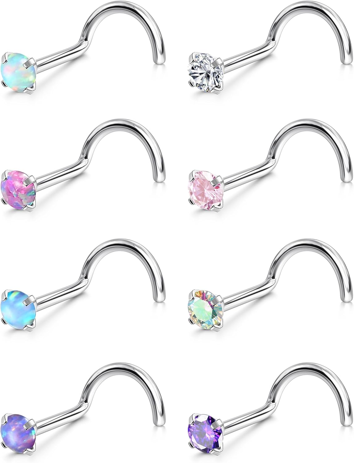 LOYALLOOK 8PCS Nose Rings Studs Titanium Nose Rings Jamaica Ubuy