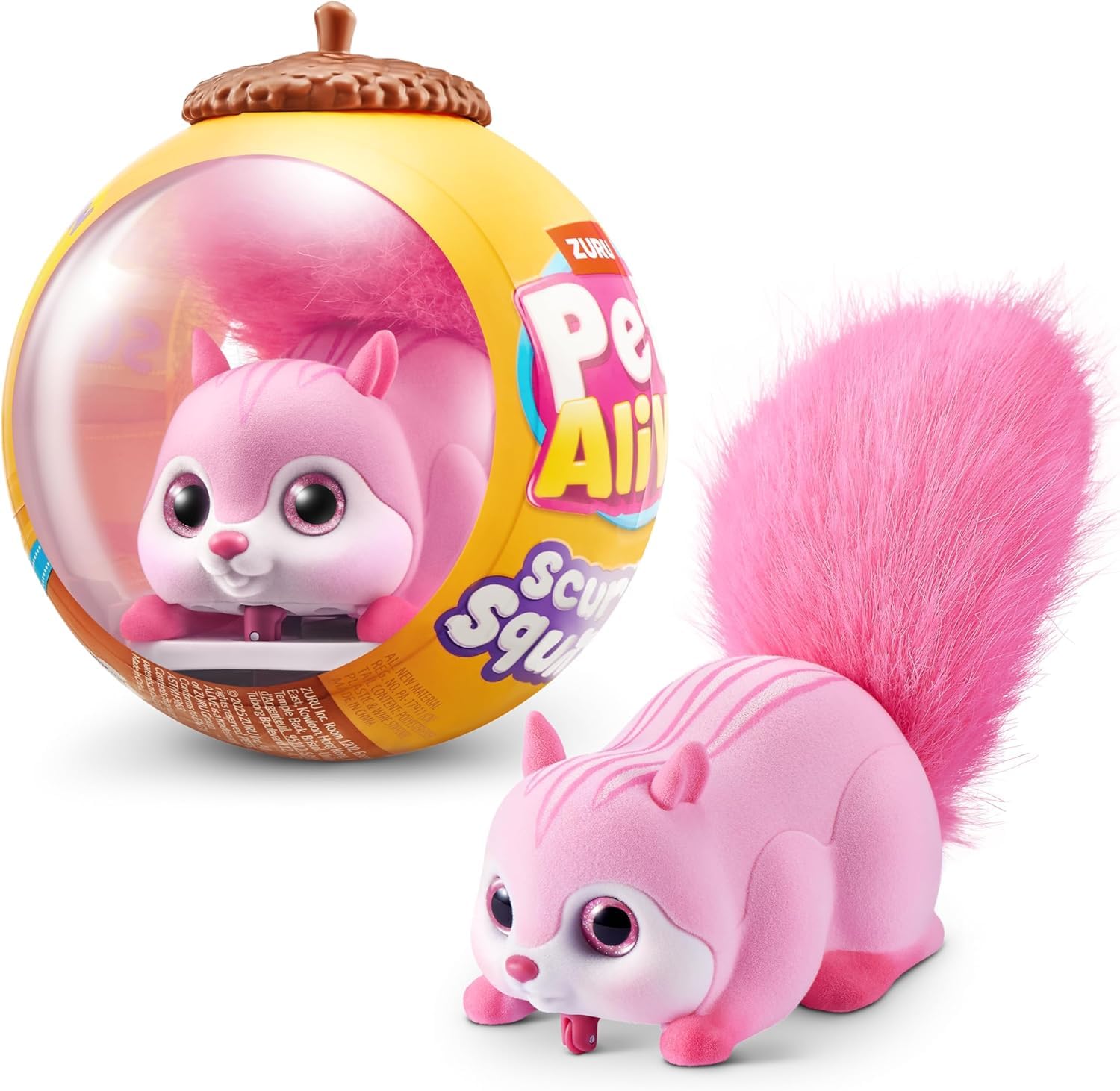 ZURU Spielfigur Pets Alive Eichhörnchen Serie 1 – 1 Stück, Zufällige Squirrel Mania-Ausführung