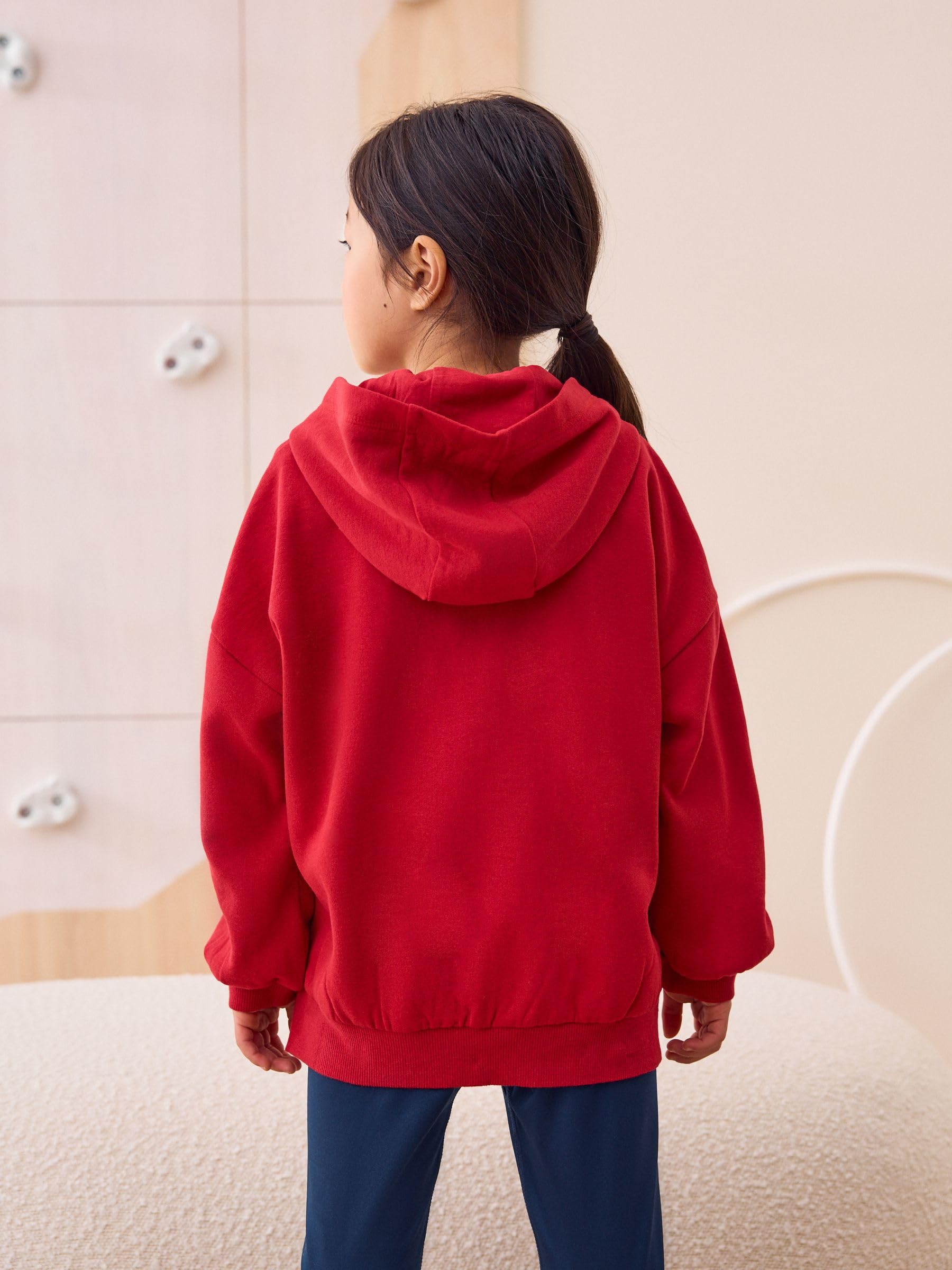 NEXT Niñas Sudadera Deportiva con Cremallera y Capucha Rica en algodón