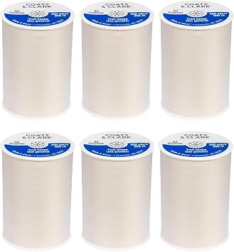 Coats & Clark All Purpose Sewing Thread, 400 Yards, 6-Pack, Natural