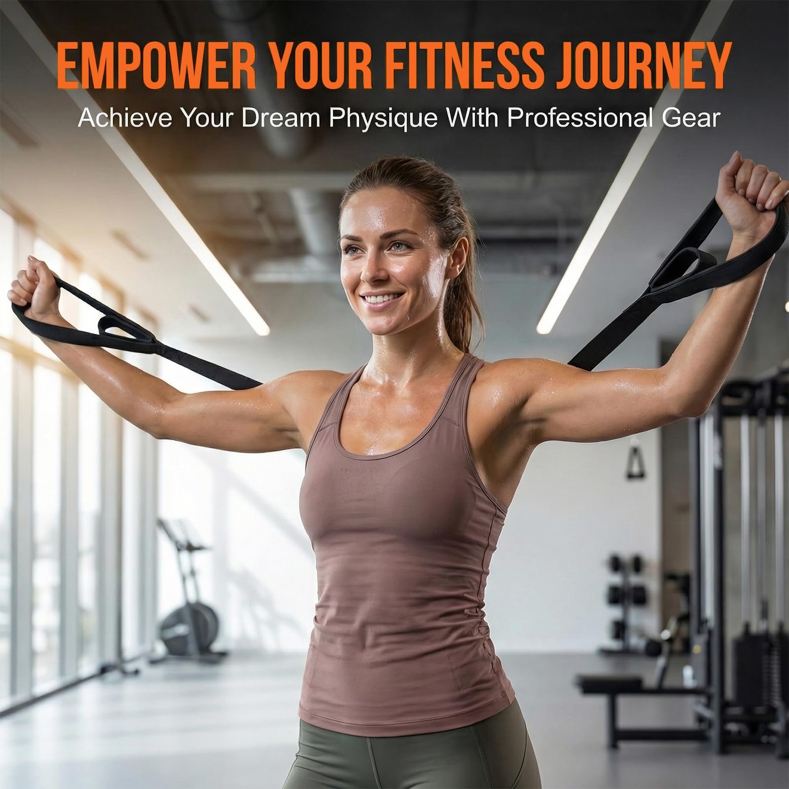 Trizepsseil,Trizepsseil Kabelbefestigung,Trizeps-Pull-Down-Seil für Push-Downs, Crunches, Facepulls für Professionelles Fitnessstudio Schwarz