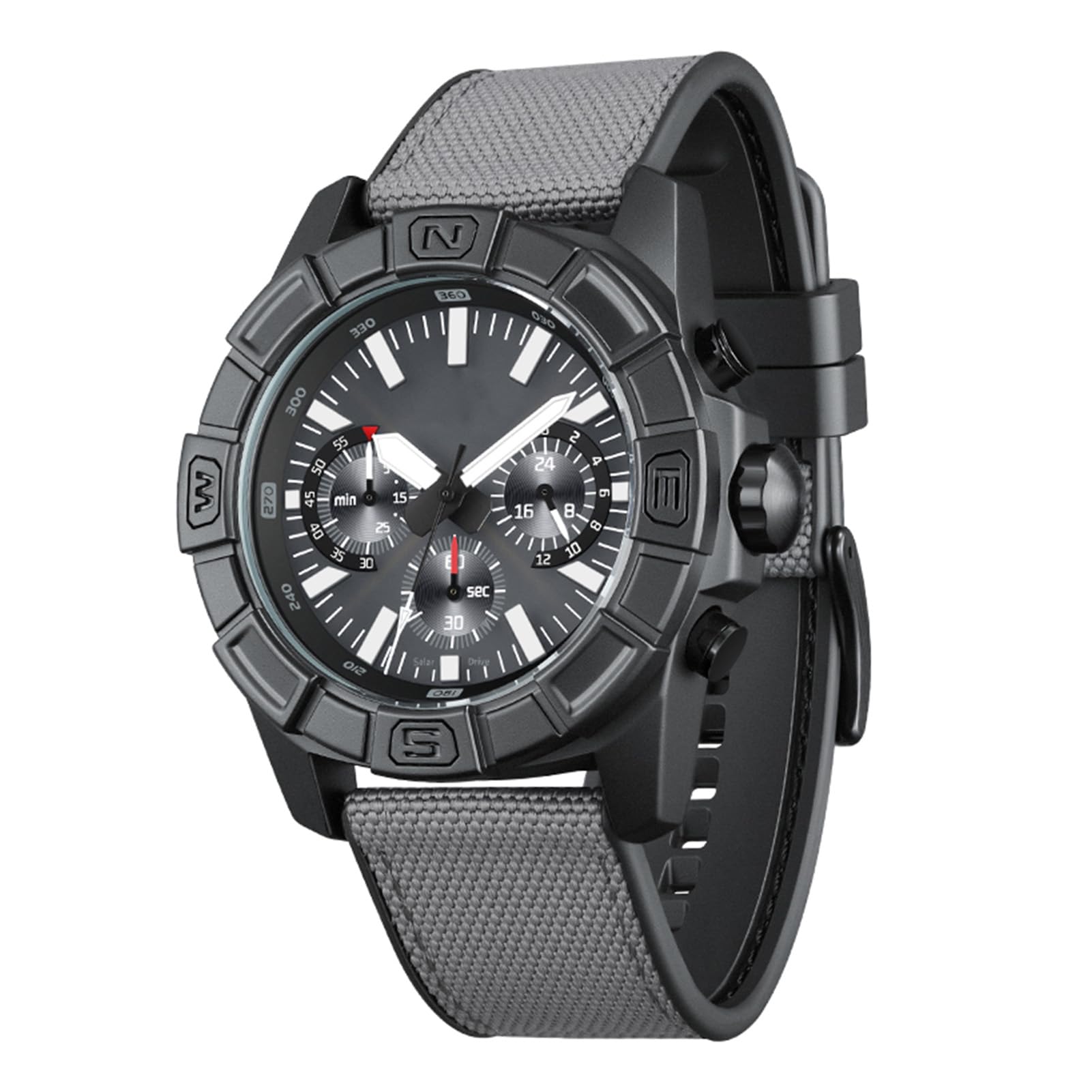Orologio Al Quarzo Resistente Alla Pioggia da 50 M, Ad Energia Solare, con Movimento Ad Alta Precisione, per Uomo, Casual, All'aperto, Elegante Ed ecologico.