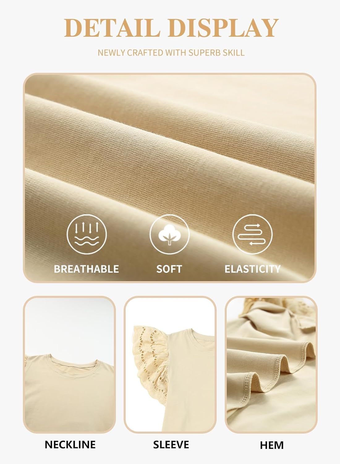 Eytino Womens Plus Size Tops Short Sleeve Round Neck Hollow Out Casual Loose Tunic Tees Shirts(1X-5X) - Image 5