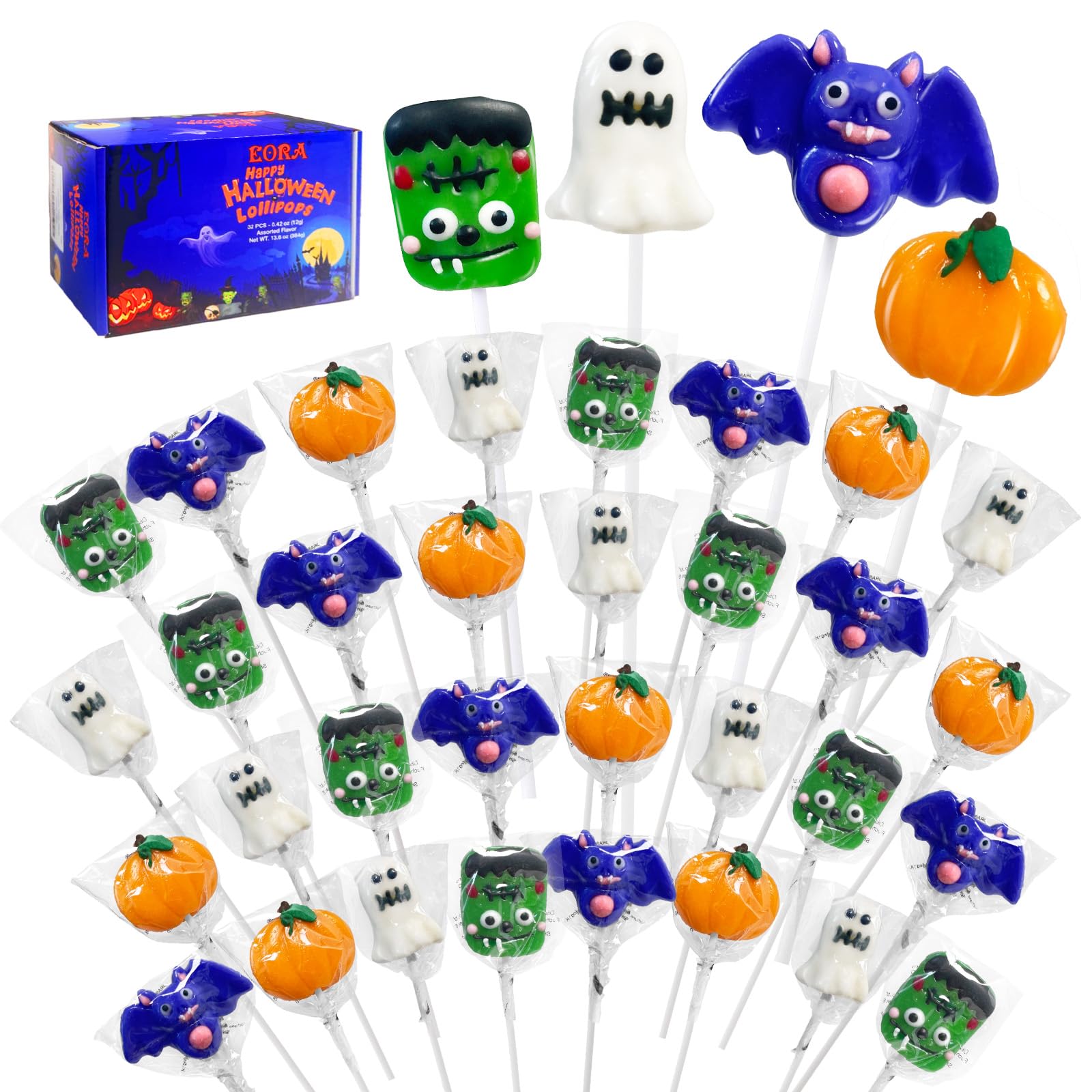 Amazon.com : Halloween Lollipop Suckers Candy 32 Pack, Spooky