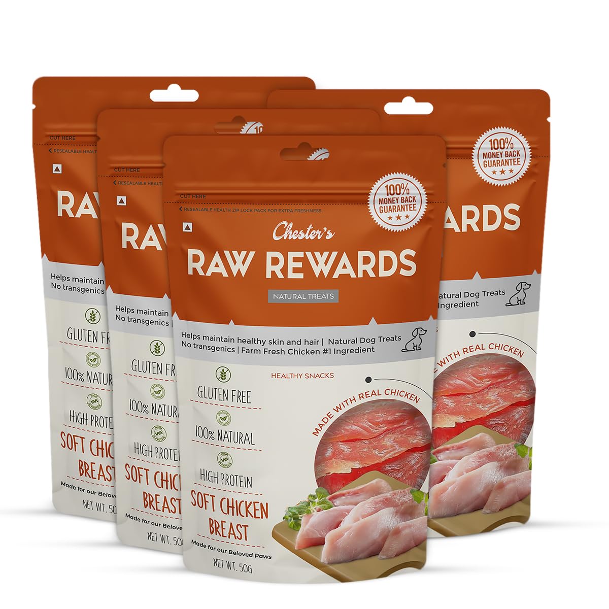 Raw Rewards Soft Chicken Breast Dog Treats for Training - Natural and Nutritional Treat with Easy to Digest- 50 Grm - (Pack of 5) (B0D49PHDGN) Amazon Price History, Amazon Price Tracker