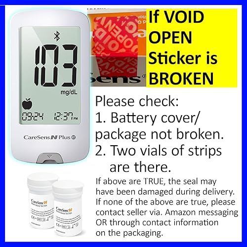 Miniatura 6 de CareSens N Plus - Kit de monitor de glucosa en sangre Bluetooth con 100 tiras de prueba de azúcar en sangre, 100 lancetas, 1 medidor de glucosa en