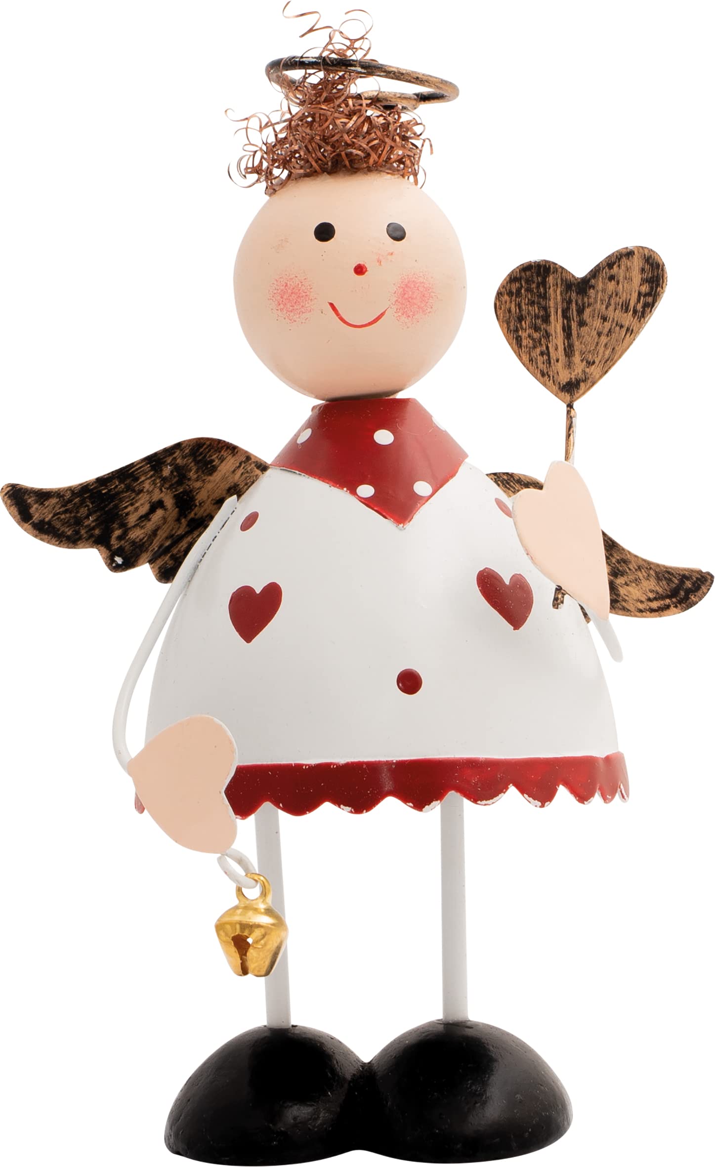 St Helens White Metal Angel Christmas Ornament 14.5Cm