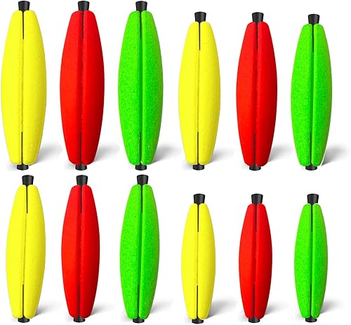 Miniatura 8 de Flotadores de clavijas ranuradas, flotadores de pesca para bagre, bobber de espuma de cigarros de pesca para plataforma Santee, 1.5, 2, 2.5, 3