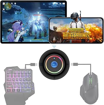 Joso Keyboard and Mouse Game Controller for PUBG Mobile, COD Mobile - Android Phone/Tablet Compatible With Pass-Through Charging