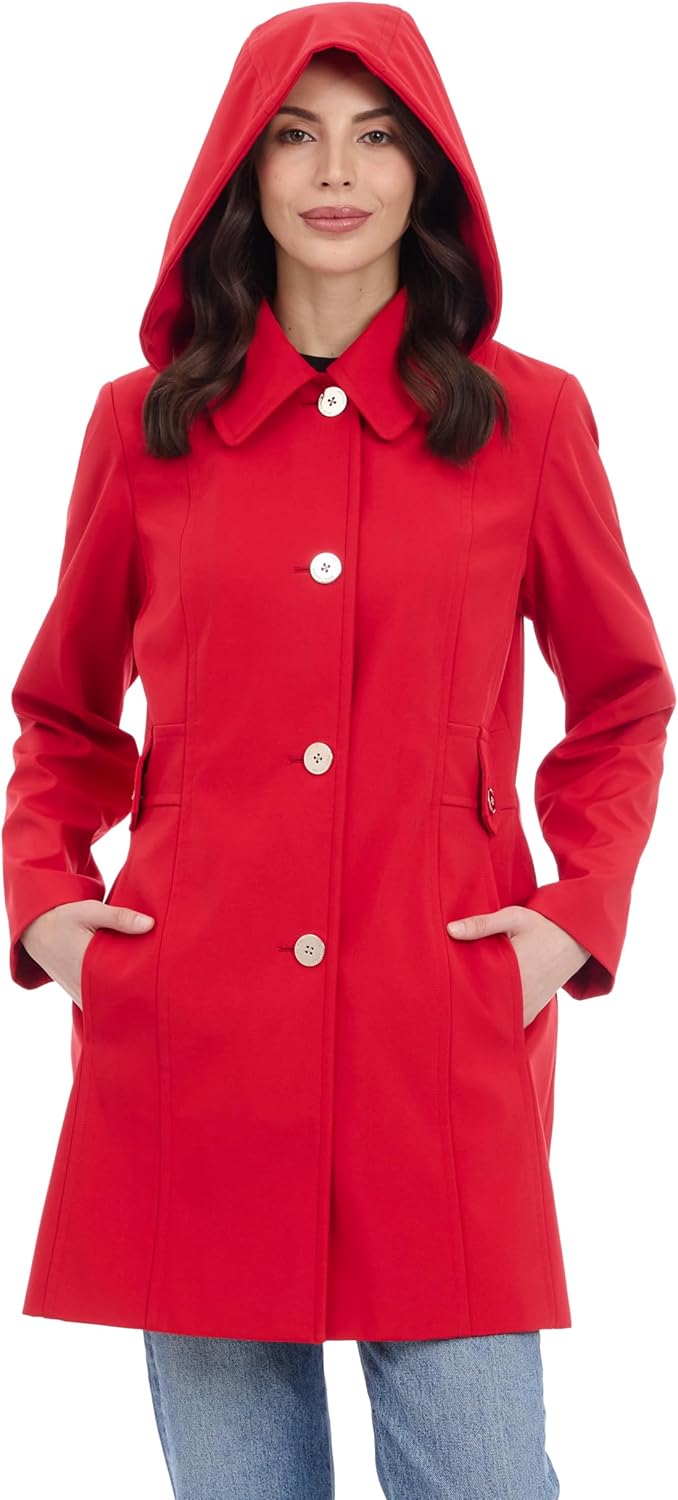Michael Kors womens Single Breasted Raincoat With Detachable Hood - Image 6