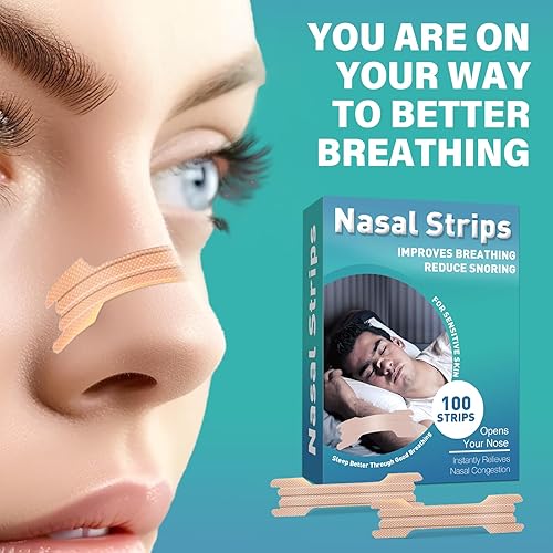 Miniatura 5 de Tiras nasales, tiras nasales avanzadas suaves y fáciles de respirar para ronquidos, mejora la calidad del sueño, solución para ronquidos, 100