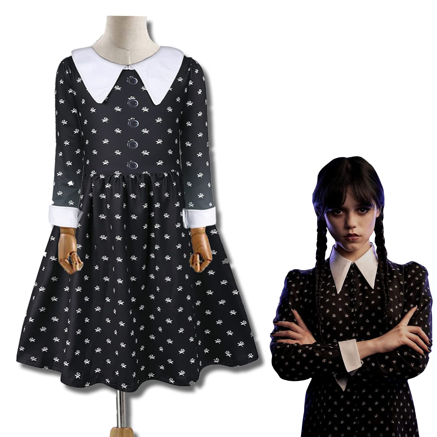 Buy Wednesday Addams Costume, Wednesday Addams Costume, Wednesday
