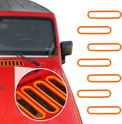 Cubierta de ventilación de capó, panel de ventilación de capó, accesorios exteriores de ABS para Jeep Wrangler JK JKU 2007-2018 de 24 puertas
