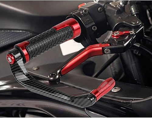 Miniatura 6 de Para Kawasaki H2  H2R 2015 2016 motocicleta 78 "0.866 in universal manillar puños guardia freno embrague palancas protector (color azul)