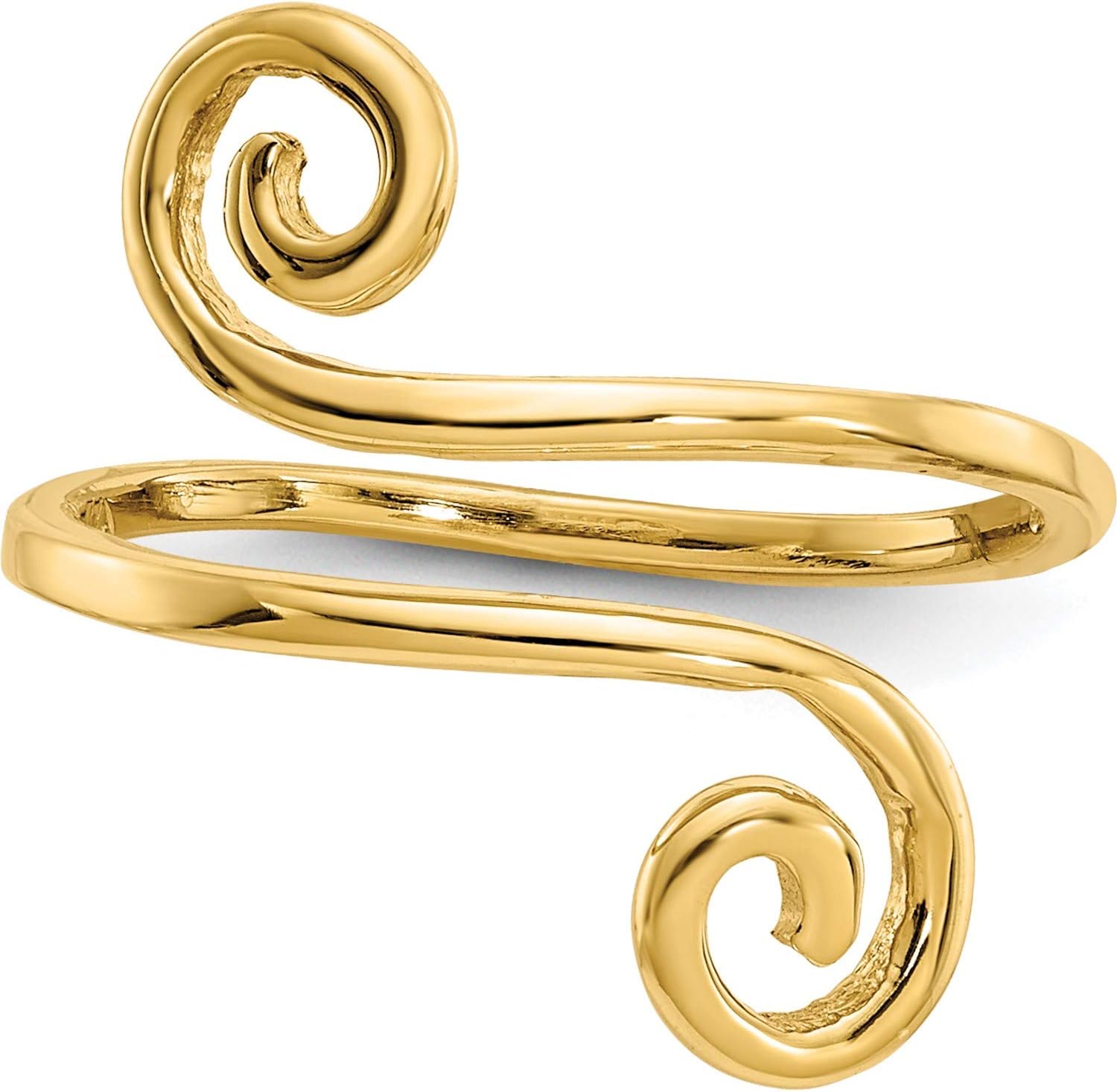 14K Yellow Gold Swirl Toe Ring - Jewelry By Sweet Pea