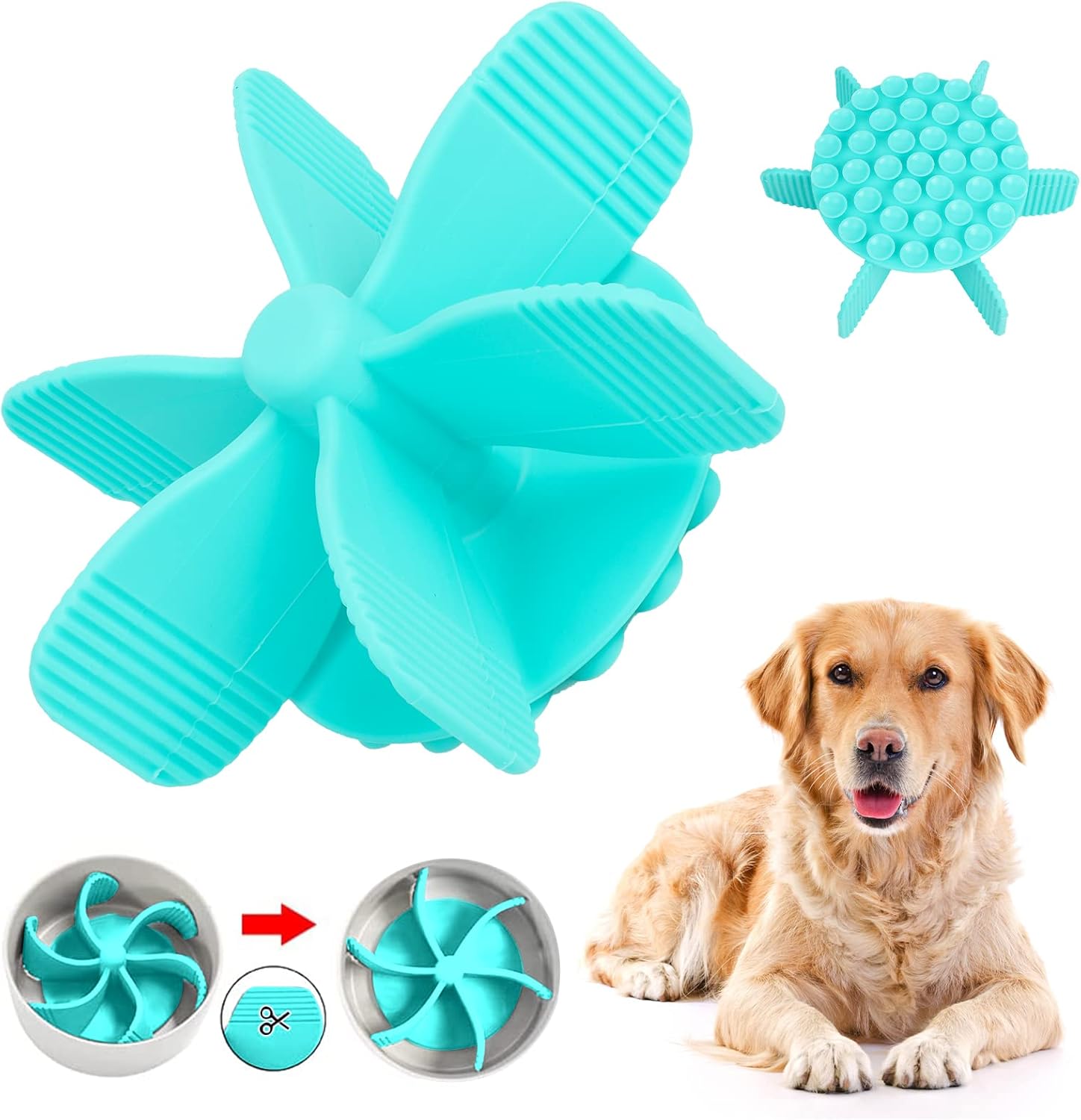 [Upgrade] Dog Slow Feeder Bowl, Cuttable Spiral Slow Feeder Insert with