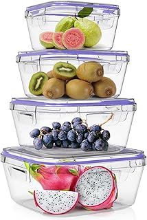 Home Fleek - Glass Food Storage Containers Airtight BPA Free